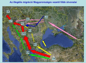 illegalis migracio utvonal