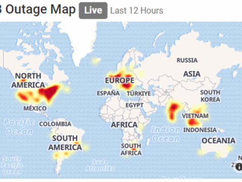facebook outage map world